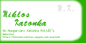 miklos katonka business card